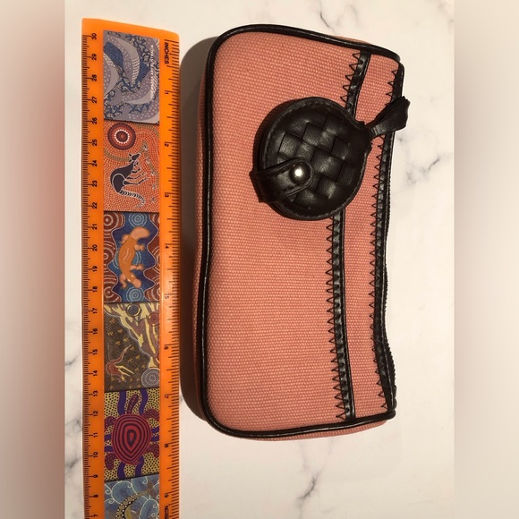 Bottega Veneta Accessories - Original Bottega Veneta cosmetic purse pink fabric with mirror as a zipper pull